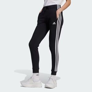 Adidas Black Joggers with Classic White Stripe Track Pants